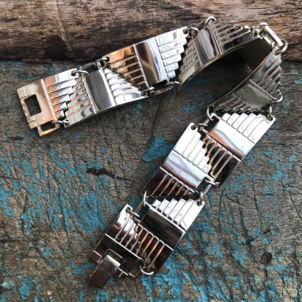 .925 Silver Modern Geometric Bracelet